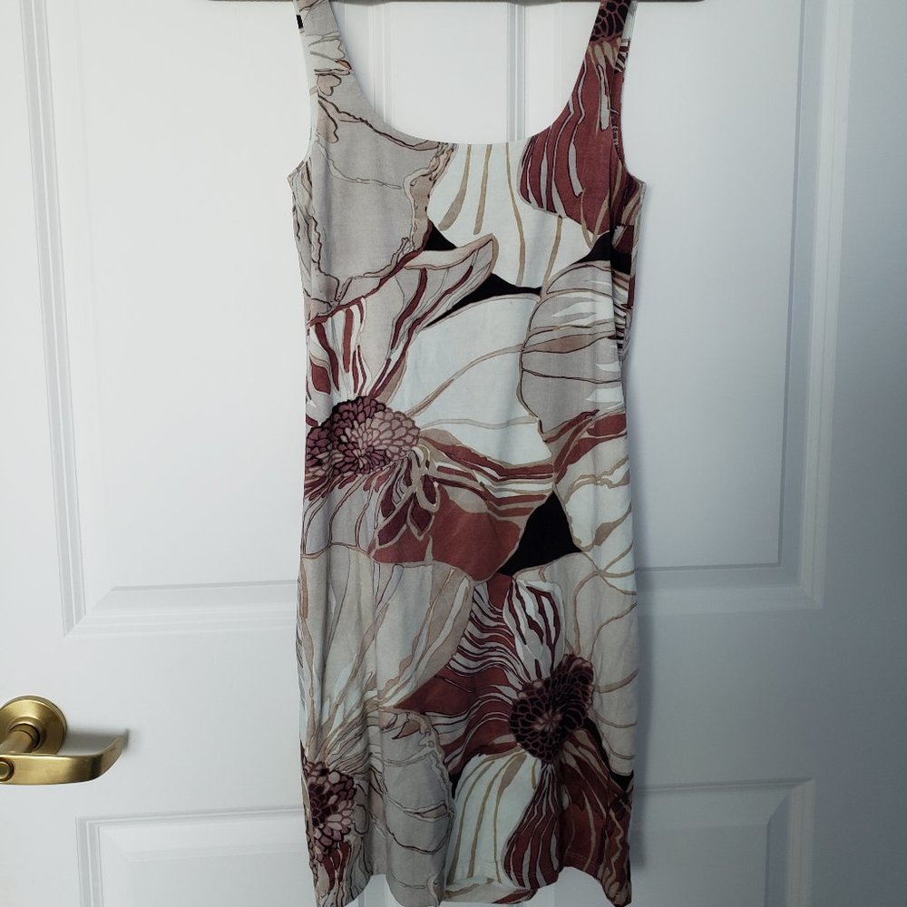 Wilfred Aritzia Ruched Mini Floral Print Square Neck Lydia Dress - Picture 4 of 10